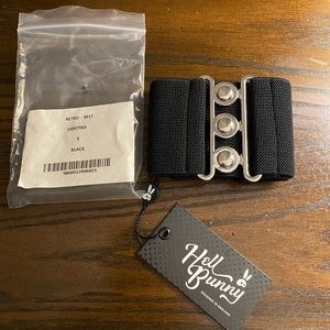 Hell Bunny Black stretch belt size small